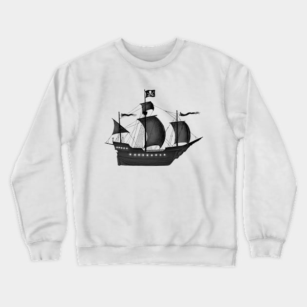 Pirate Ship Crewneck Sweatshirt by Terry Fan